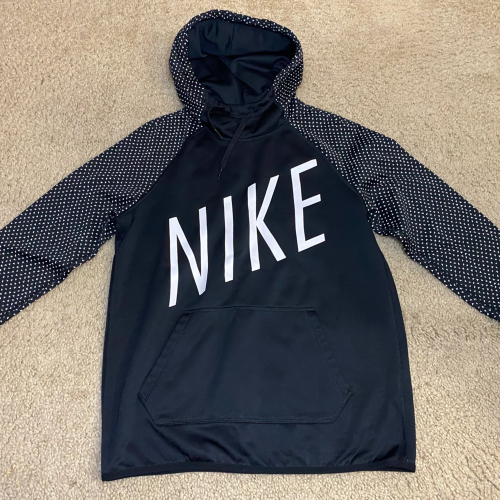 Nike hoodie sweatshirt women’s black white pullover size S
